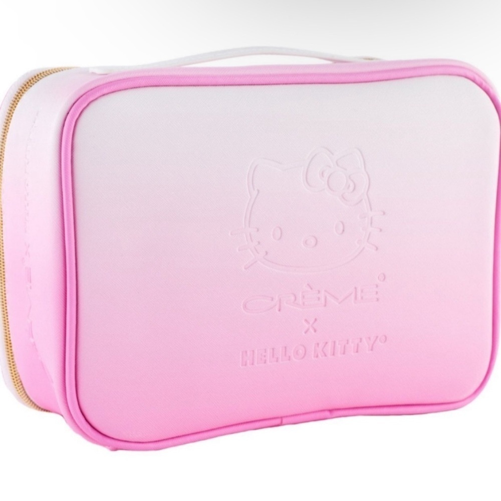 THE CREME SHOP x HELLO KITTY LARGE MAKEUP COSMETIC CASE NWT - Picture 3 of 5